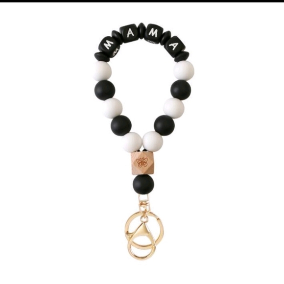 Wristlet Keychain Mama Silicone Beaded Keychains - Picture 5 of 5